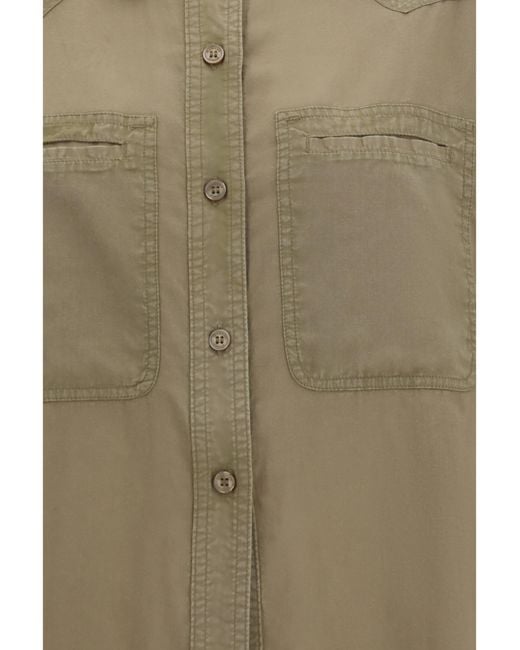 Isabel Marant Natural Valiane Shirt Cotton