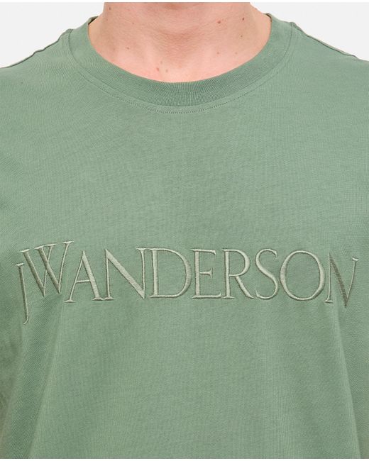 J.W. Anderson Green Logo Embroidery T-Shirt for men