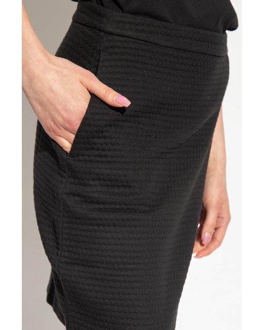 Giorgio Armani Black Textured Skirt
