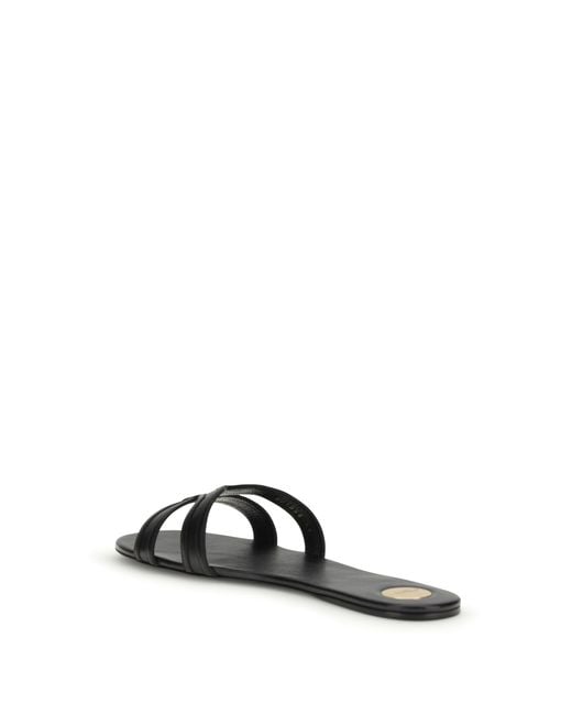 Saint Laurent White Smooth Leather Mabrouka Sandals Calf Bos Taurus