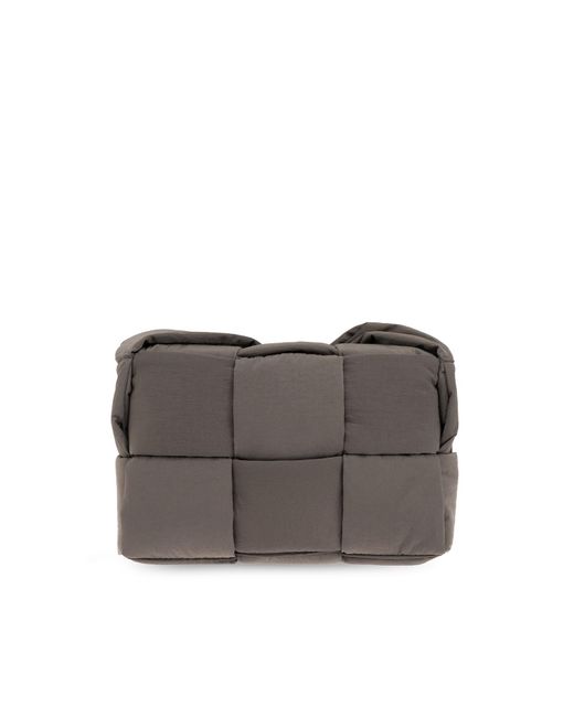 Bottega Veneta Gray ‘Cassette Small’ Shoulder Bag for men