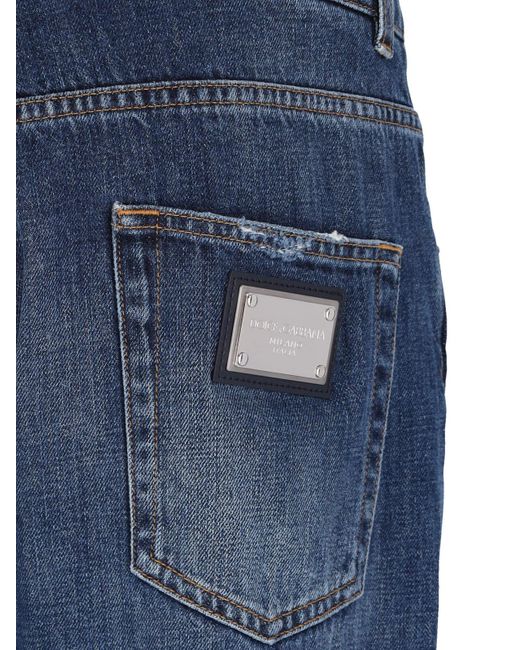 Dolce & Gabbana Blue Destroyed Jeans for men