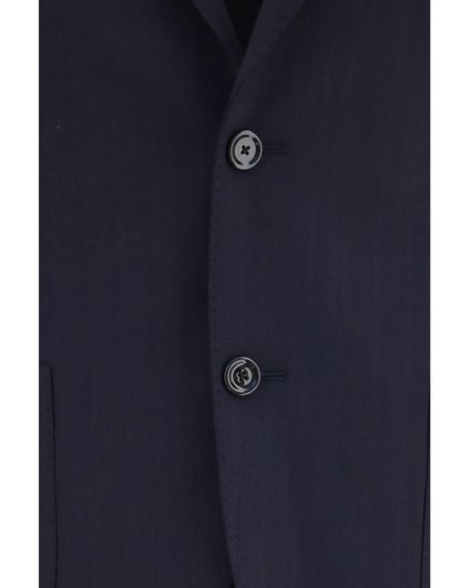 Lardini Blue Wool-Blend Tailored Suit Suits for men