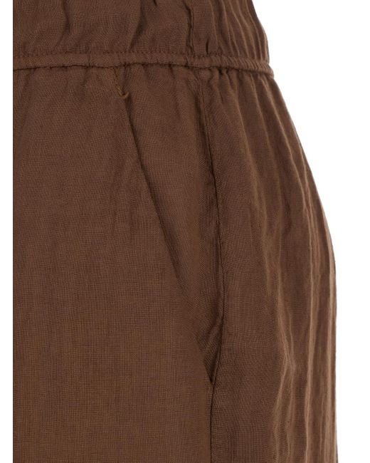 Grifoni Brown Pants With Elastic Waist