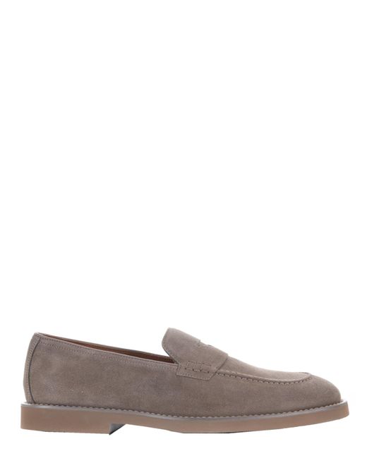 Doucal's Gray Doucals Loafers for men
