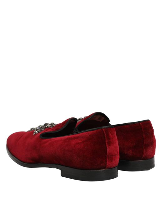 Dolce & Gabbana Suede Cross Slip On Dress Loafers Shoes 