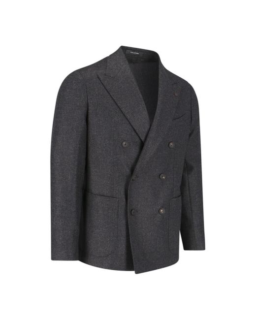 Tagliatore Gray Double Breast Blazer Jacket for men