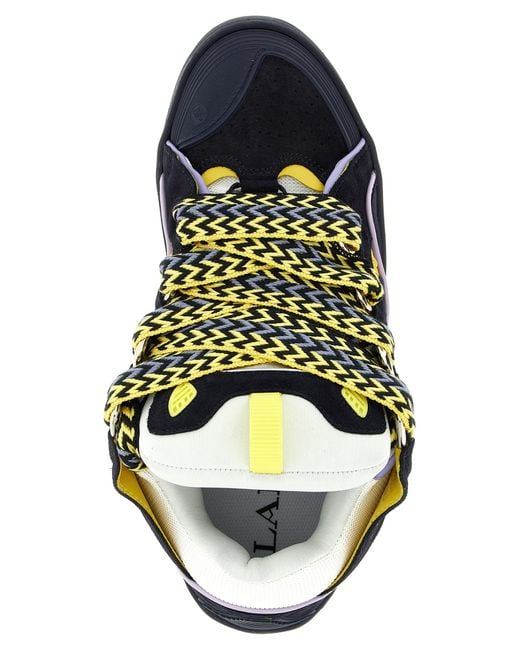 Lanvin Green Color Block Sneakers for men