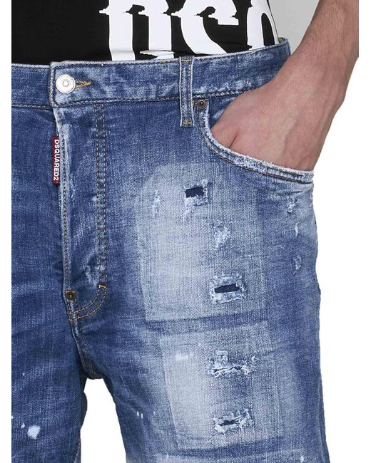 DSquared² Blue Marine Denim Shorts for men