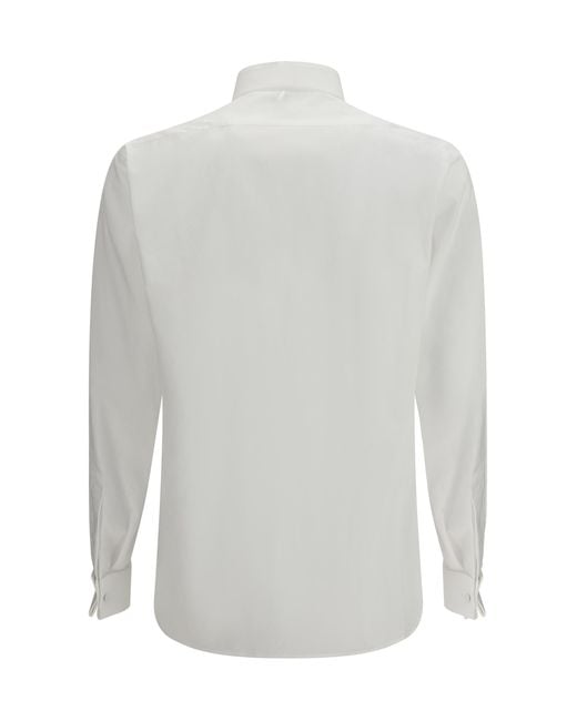 Tom Ford White Cotton Shirt With Regular Fit for men