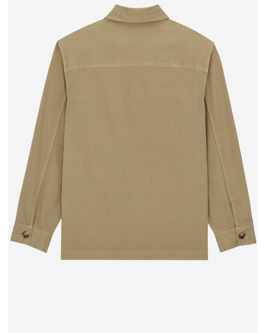 Saint Laurent Natural Oversized Cotton Shirt With Logo for men