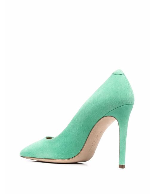 Ferragamo Green Ferragamo Ilary X5 105Mm Suede Pumps