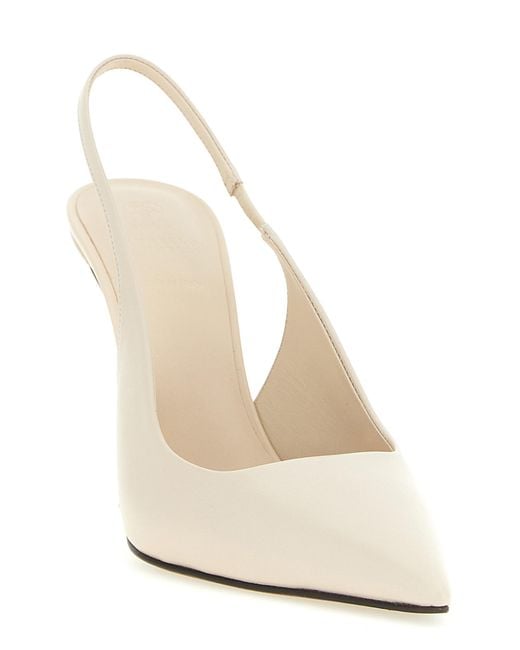 Brunello Cucinelli White Leather High Heel Pumps