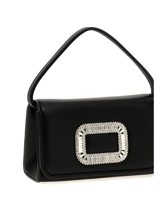Roger Vivier Black Lamb Leather Handbag Bag