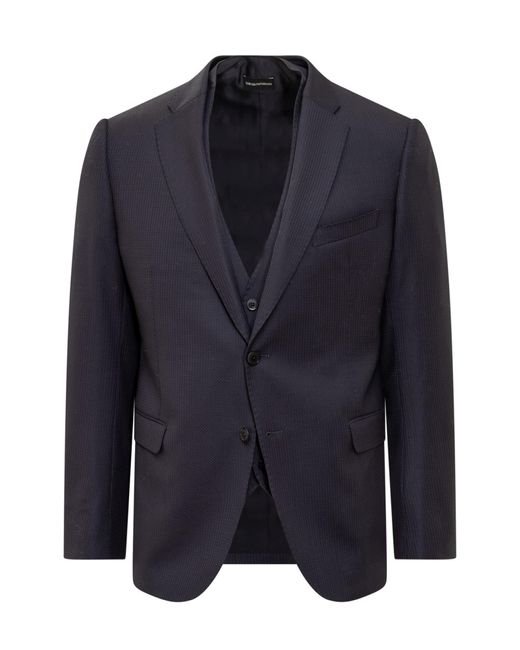 Emporio Armani Blue Three Piece Suit for men