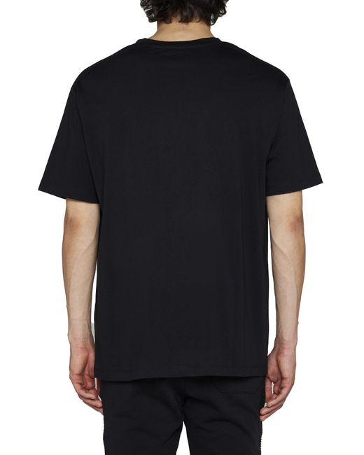 Balmain Black Logo Cotton T-Shirt for men