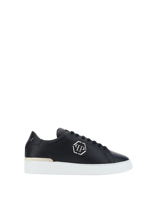 Philipp Plein Black Hexagon Low Top Sneakers for men