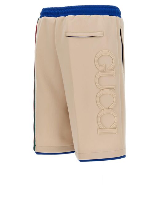 Gucci Natural Logo Bermuda Shorts for men