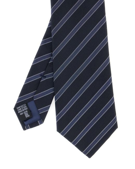 Emporio Armani Blue Tie Silk Ties & Bow for men