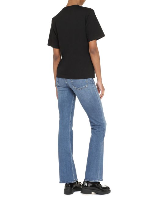DSquared² Black Short-Sleeve Printed Cotton T-Shirt T-Shirts & Jerseys