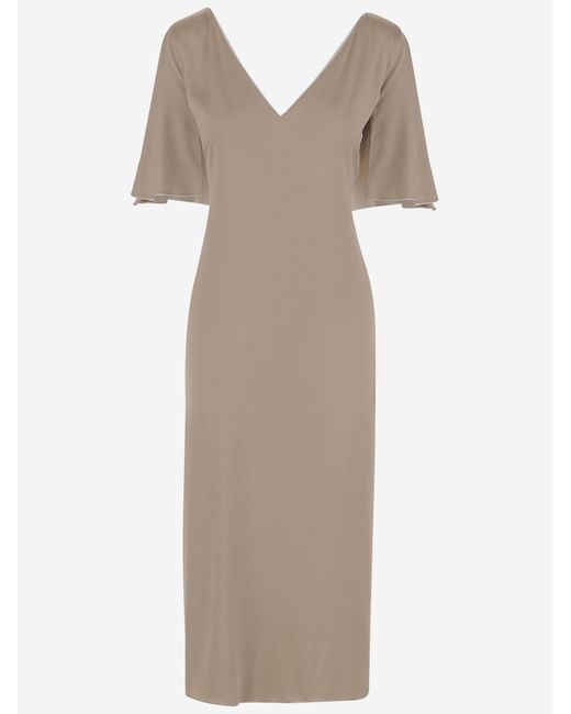 Stephan Janson Natural Dress Twenty Silk Satin