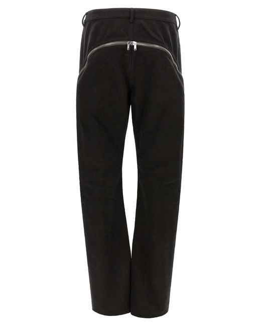 Rick Owens Black Cotton Flared Pants for men