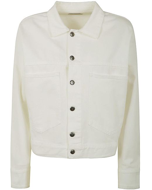 Antonelli White Gordon Denim Bomber Jacket