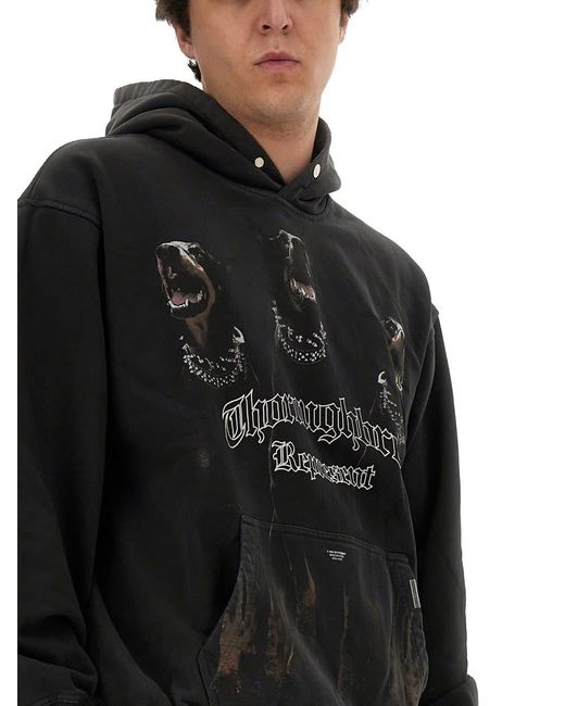 Represent Black Sweatshirt With Print for men