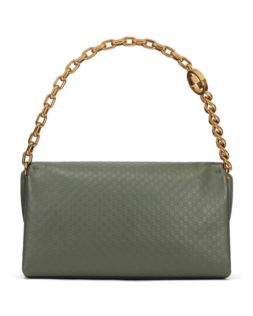 Gucci Green Leather Shoulder Bag Calf Skin Handbags