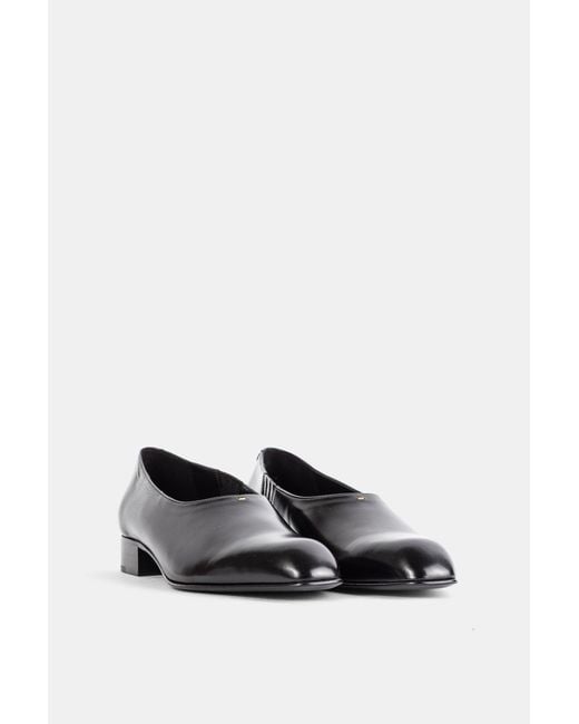 Khaite Black Mocassins Colt Slip On Loafer En Cuir Noir Loafers
