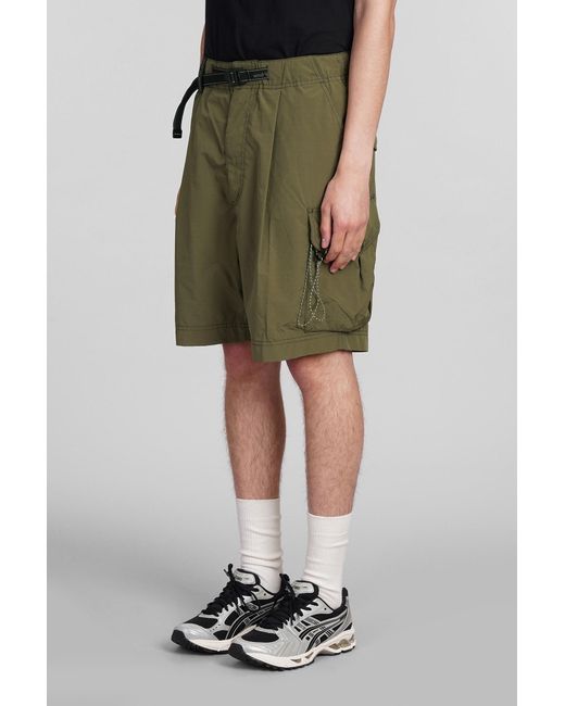 And Wander Shorts In Green Polyester for men
