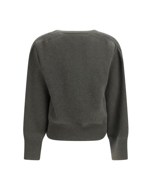 Sa Su Phi Gray V-Neck Cashmere Sweater Kashmir/Capra Hircus