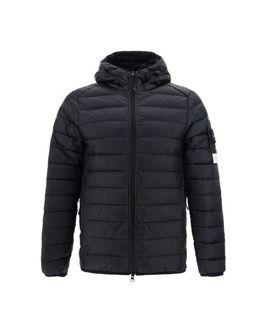 Stone Island Blue Down Jackets for men