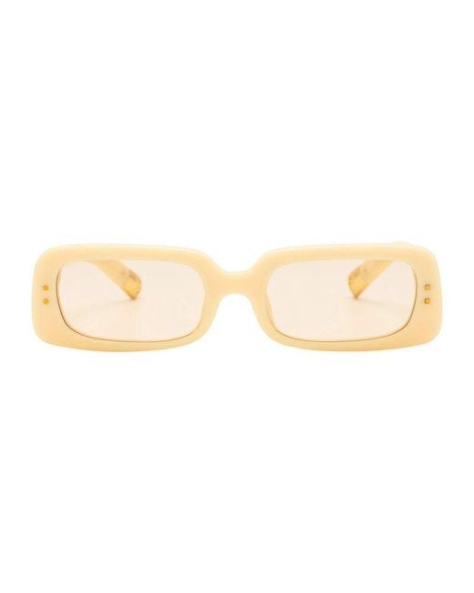Jacquemus Multicolor Sunglasses Rectangle Full Rim, Pear Frame And Peach Lens Jac-47C3