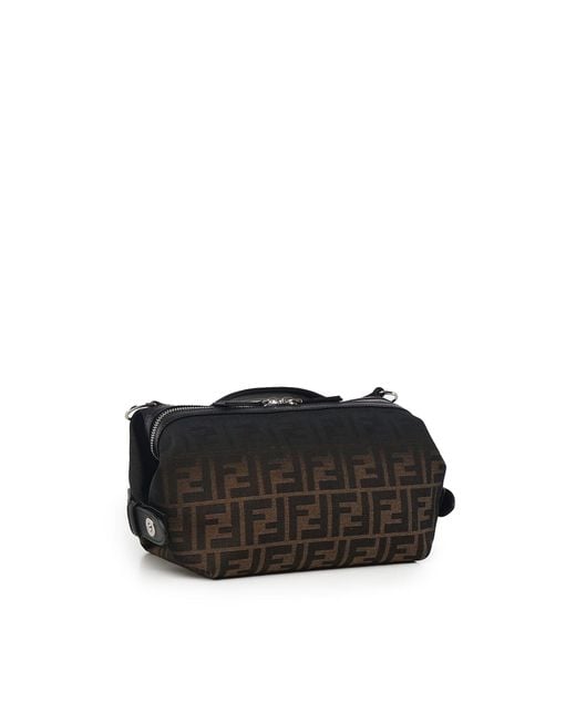 Fendi Black Siesta Small Ff Jacquard Bag for men
