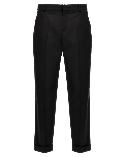 Balmain Black Wool Tailored Trousers Pants for men