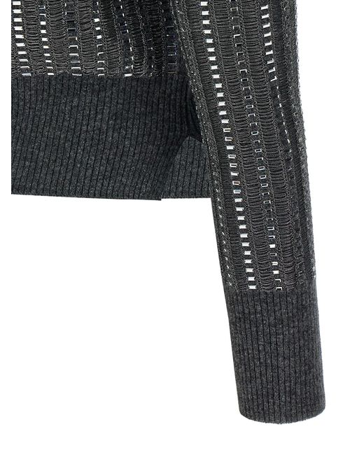 Ermanno Scervino Gray Wool And Cashmere Blend Sweater