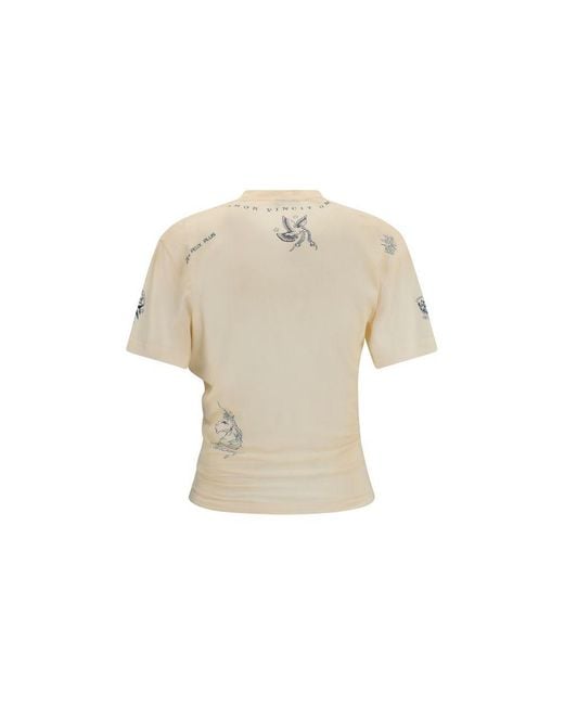 Balenciaga Natural Beige Cotton T