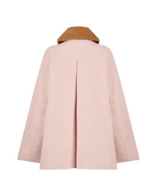 Ganni Pink Jacket With Contrast Collar Polyester Trench & Raincoats
