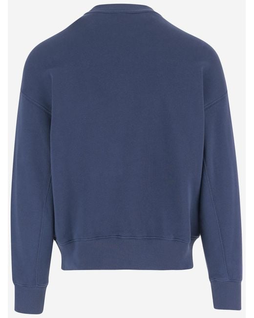 Autry Blue Cotton Sweatshirt With Logo Sweatshirts for men