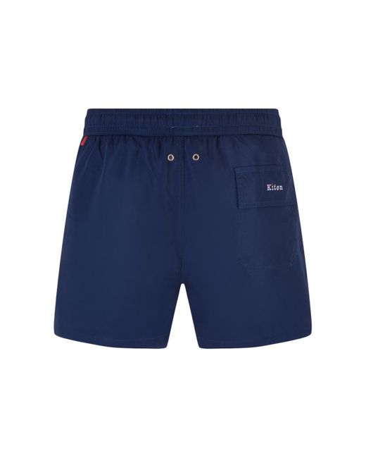 Kiton Blue Navy Swim Shorts for men