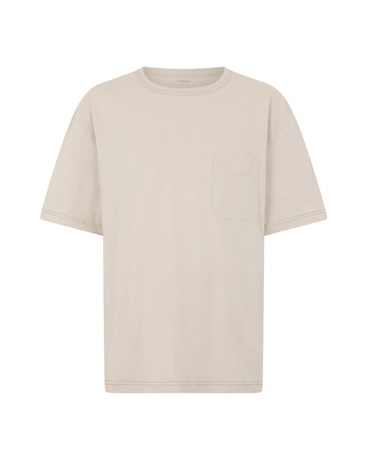 Lemaire White T-Shirt Cotton-Linen T-Shirts for men