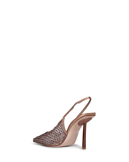 Le Silla Natural Slingback Heels Gilda Mordore Lambskin Pumps