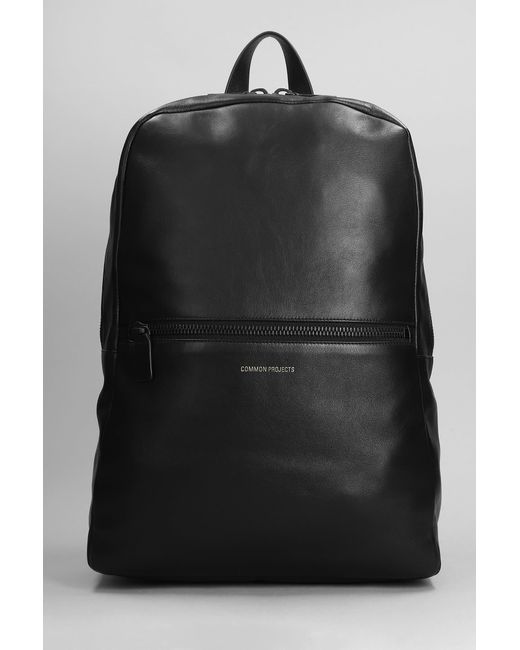 Common Projects Backpack In Black Leather for men