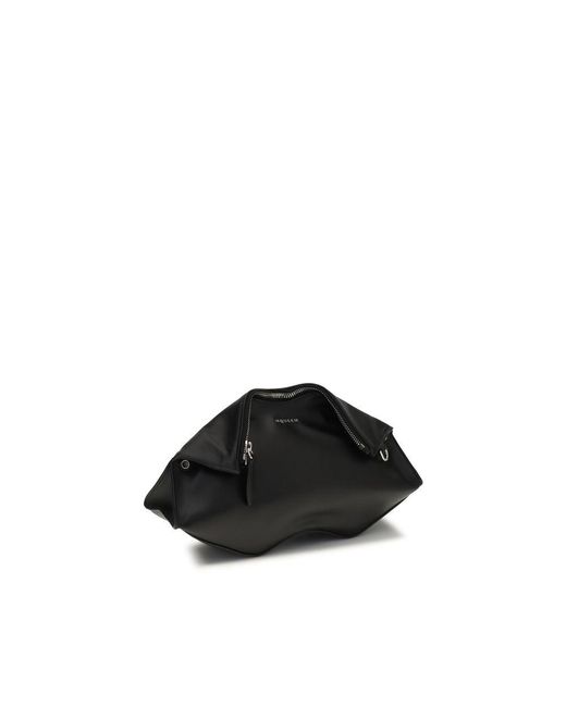 McQueen Black Calf Leather Bos Taurus Clutch Bag