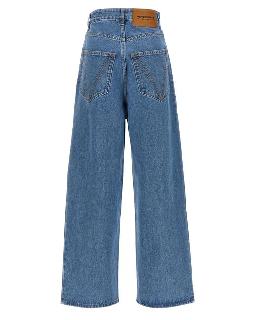 Vetements Blue Baggy Jeans