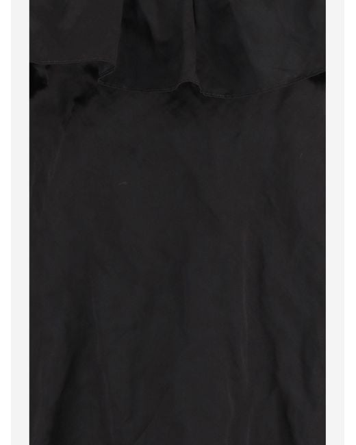 Chloé Black Mini Dress Technical Satin Cotton