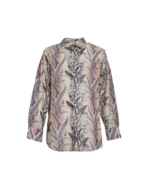 Etro Gray Pattern-printed Button-up Shirt for men