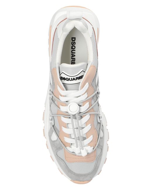 DSquared² White Sneakers With Logo