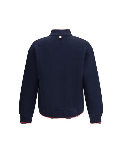 Thom Browne Blue Bomber Jacket for men